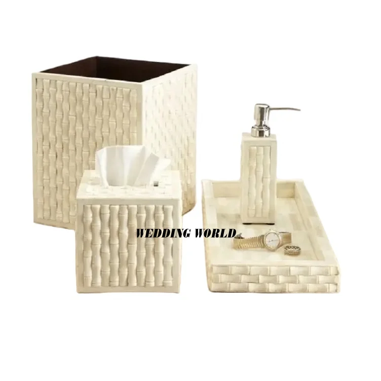 Stainless Steel Flower Design Bathroom Set Shiny Polished Wholesale bathroom Accessories High Quality Luxury Metal Bathroom Set