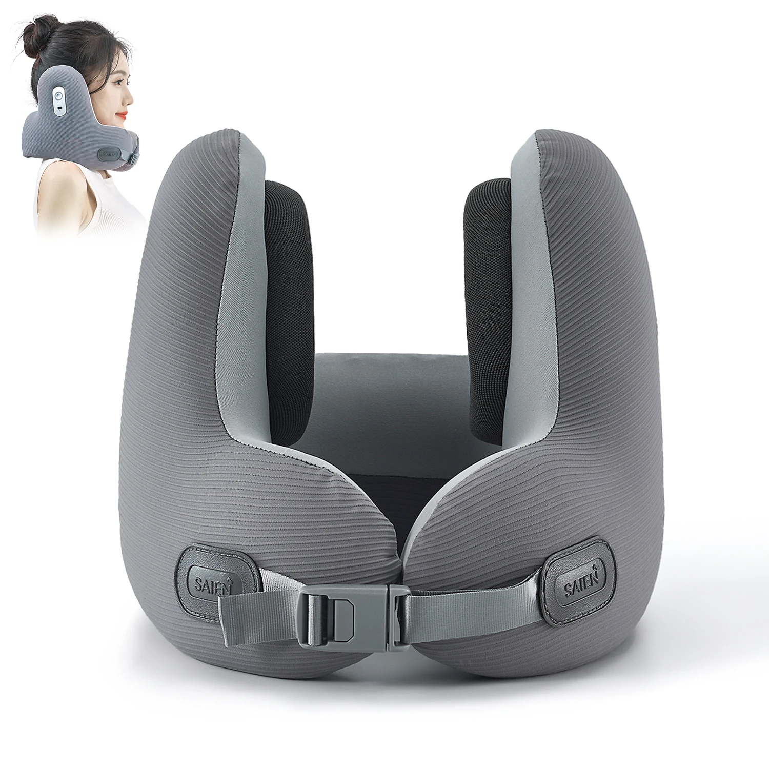 NEW Design Memory Foam Skin Friendly Super Comfortable Smart Noise Canceling Headphones Inside Bluetooth Neck Support Pillow