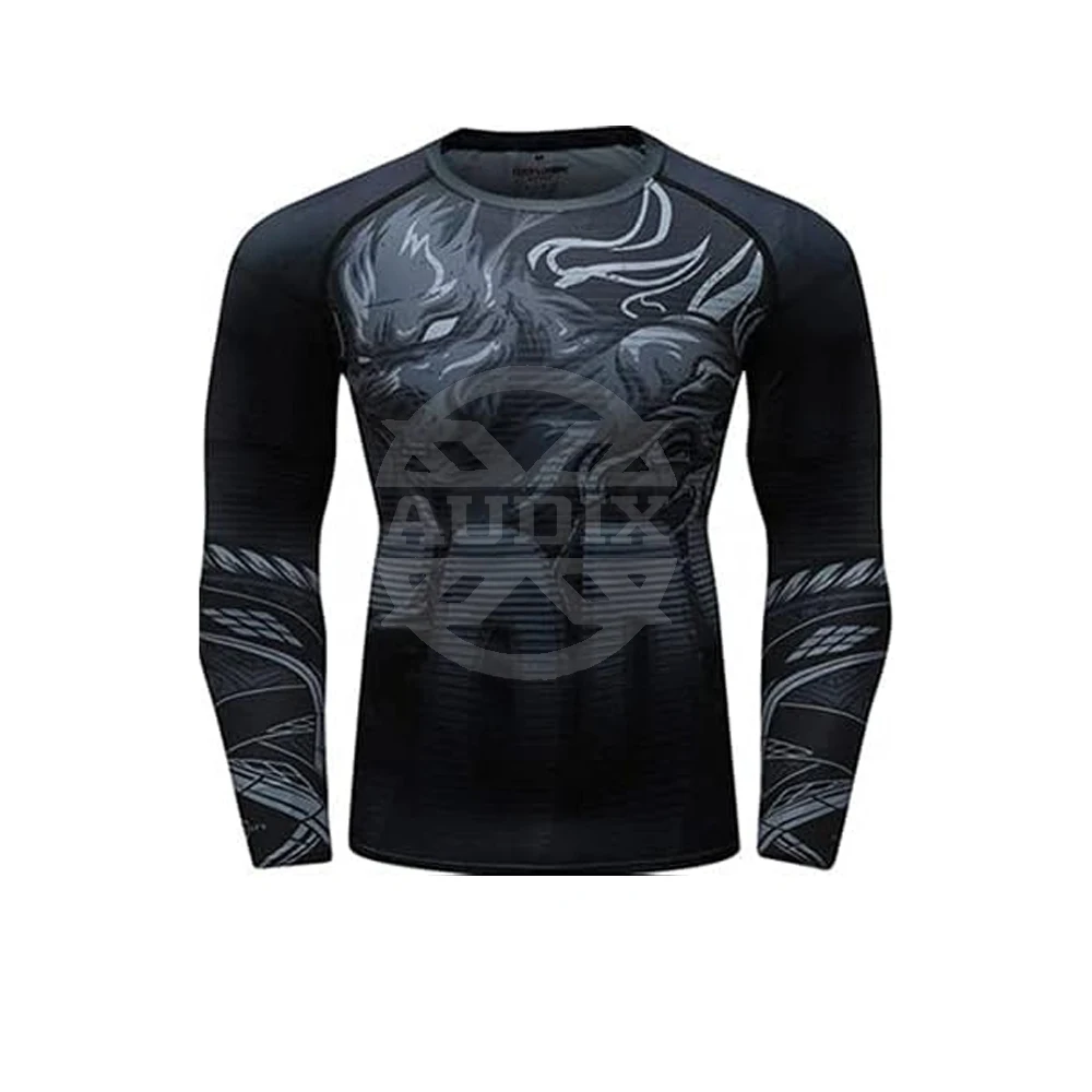 New Arrival MMA Rash Guard Black Color Fighting Boxing Jerseys and Shorts made in best quality