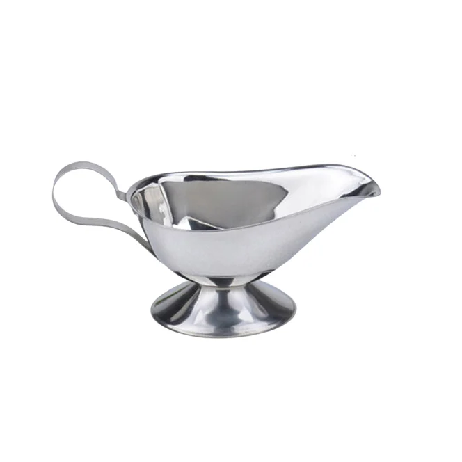 Stylish Design Personalized Metal Microwave Gravy Boat Wholesale Heated Gravy Boat Porcelain Milk Pitcher Coffee 2 in 1