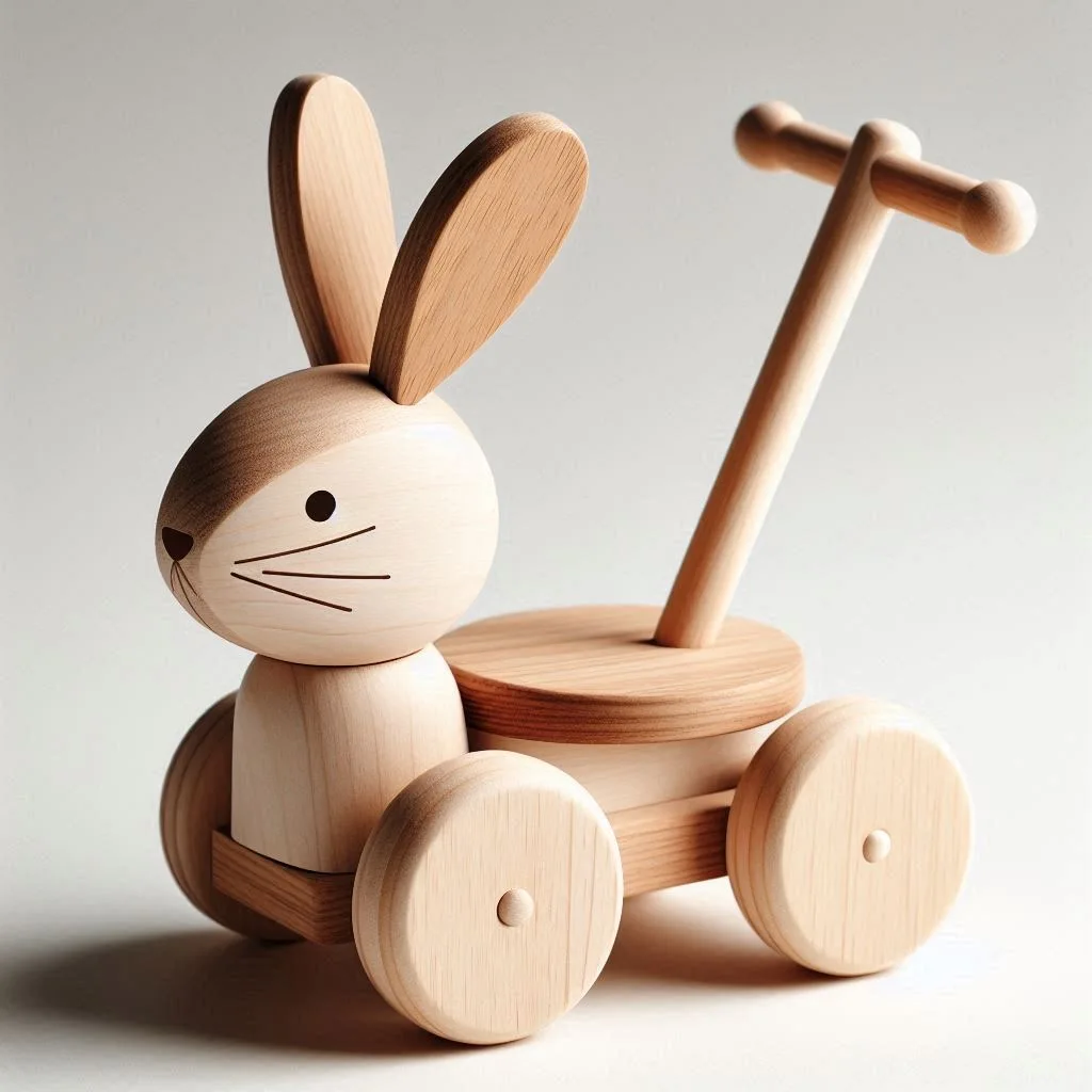 Handmade Wooden Toddler Walker Designed for Safe Early Steps and Creative Play