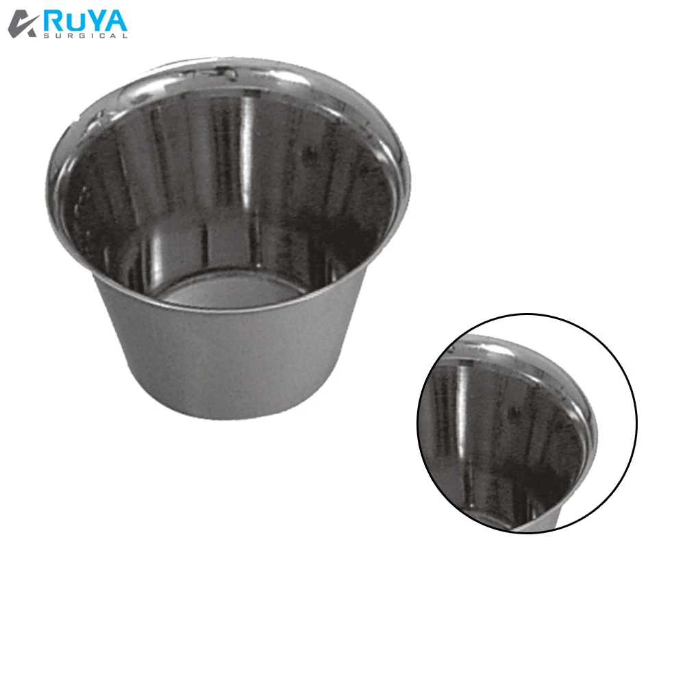 Medical Use Dental Surgical Holloware Gallipot Stainless Steel 70mm Diameter 120ml Medical Steel Utensils Bowls Tray CE ISO