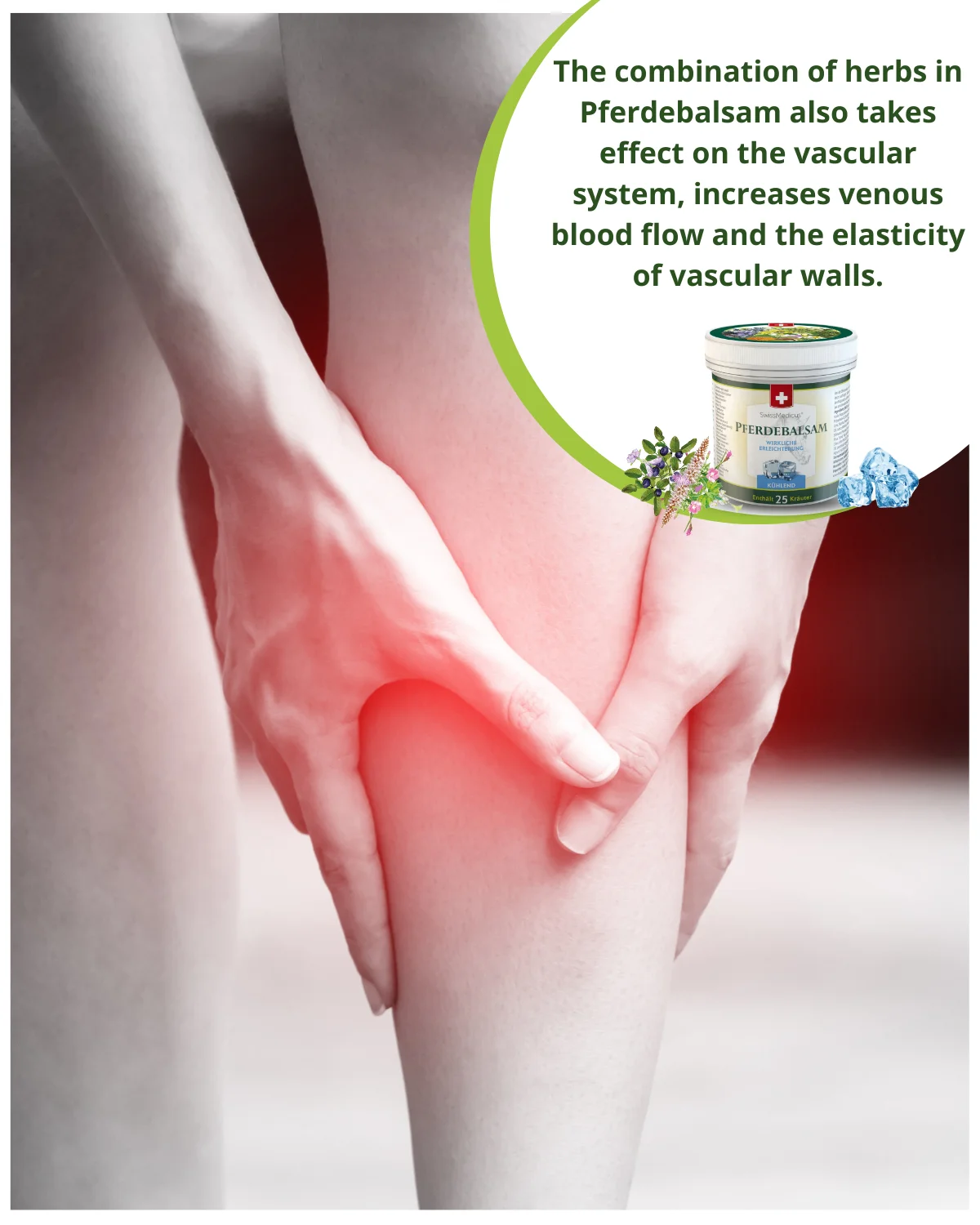 SwissMedicus Pferdebalsam cooling relief for heavy legs, Swiss quality, Pain relief cream, Cooling horse chestnut cream, 250 ml