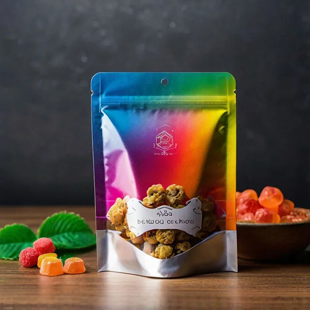 Printing Moq100 Edibles Food Storage Zip Lock Small Packaging Mylar Bag Baggies Resealable Zipper Foil Plastic Pouch Bag Beuh Sa