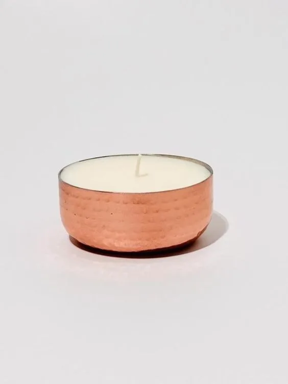 Newest Design Pure Copper Candle Holder Hammered Design Mini Wax Pot Votive Candle Jar For Home Light And Christmas Light Decor