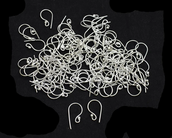 Hook Ear Wires Silver Plated Earring Pair Findings For Jewelry Making