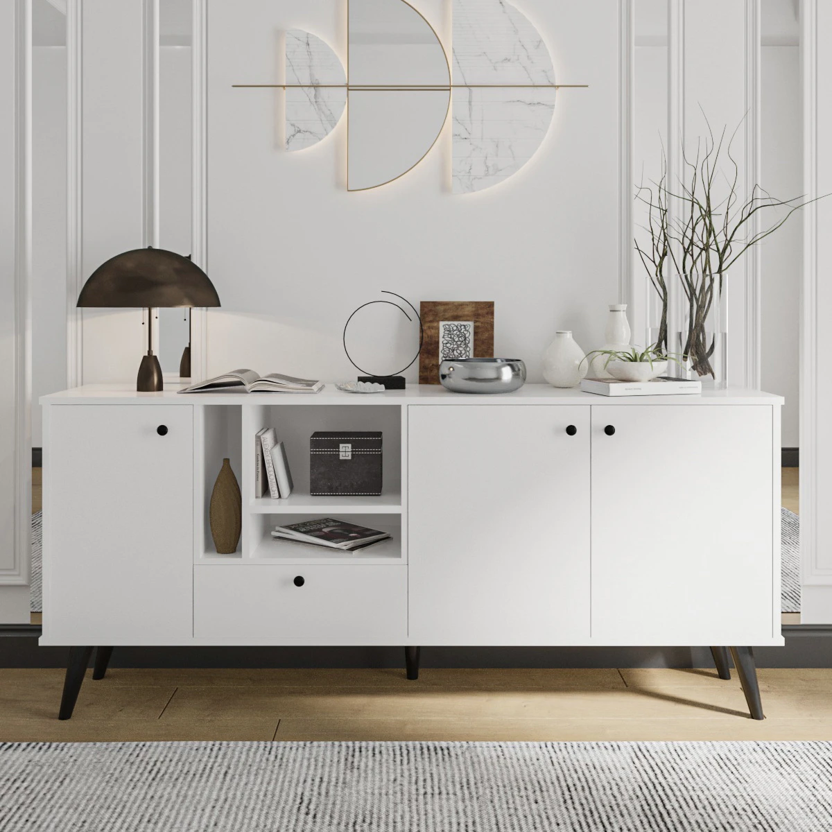 European Modern Console Table from Turkey Wooden Console Table With Storage for Living Room Kitchen Dining Room Furniture