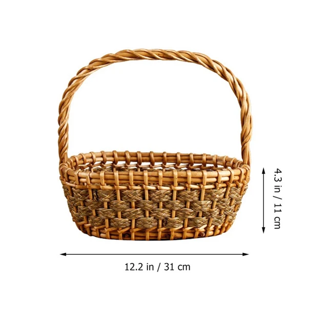 Hot Selling High Quality Rattan Laundry Basket Dirty Clothes Organizer Storage Basket flower set style storage packing room