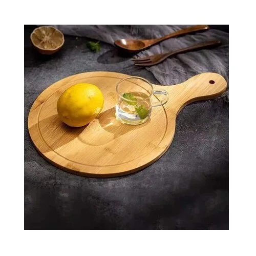 Upcoming Product wood Serving tray with handle wood paddle board pizza plate mango wood cutting board at low price