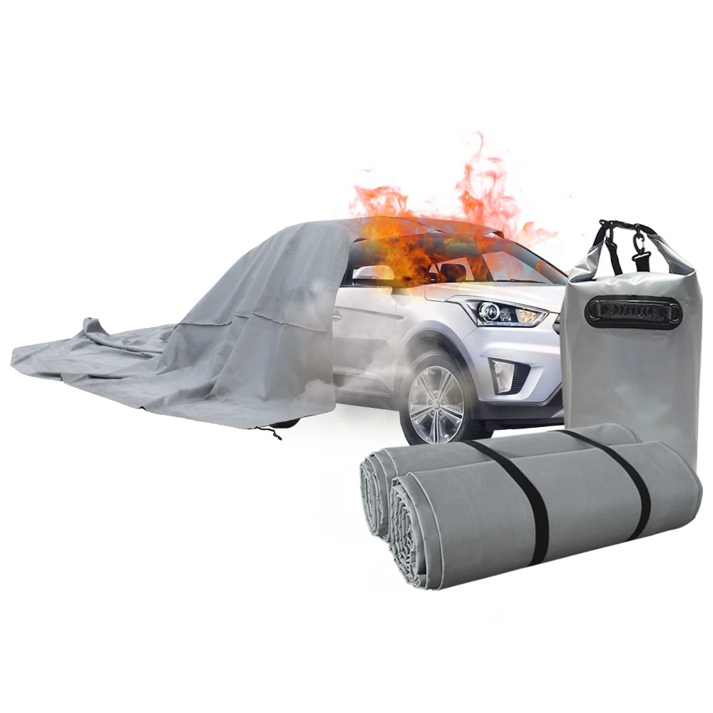 China manufacture quality PP cabinet Car fire-resistant shield extinguisher battery fires Electric vehicle car fire blanket