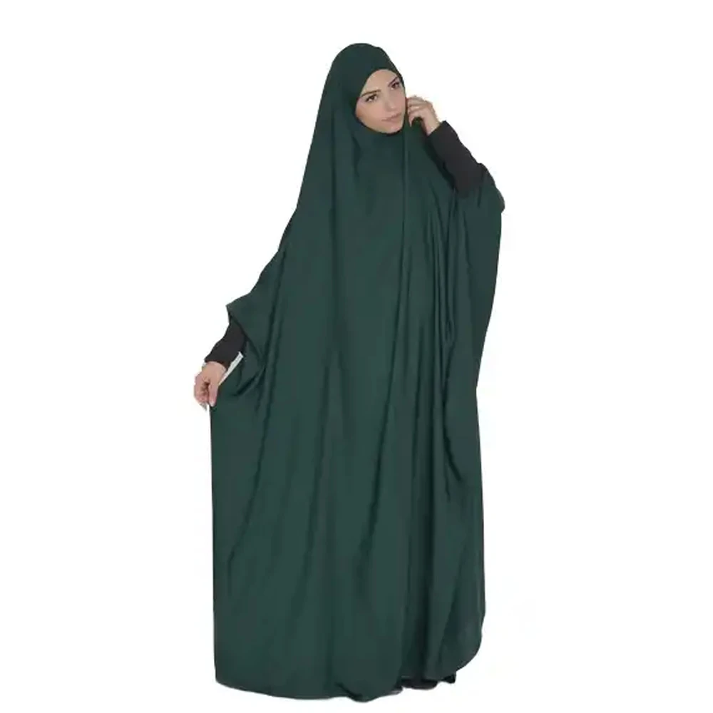 High Quality Best Price Overhead One Piece Jilbab Zipper Sleeves Muslim Women Dress Jilbab Abaya