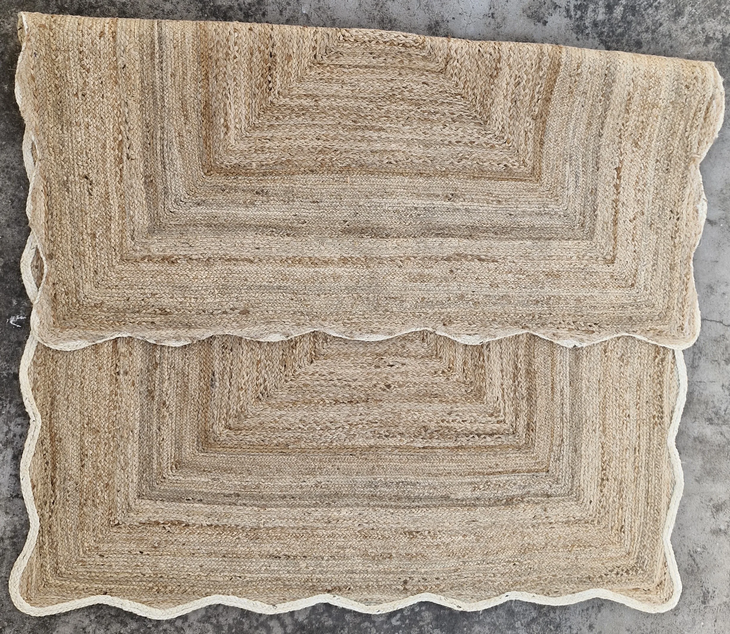 100% Hemp Jute Woven Rugs Hemp Braided Rugs Jute Rugs Carpets With Unique Design In Brown Color From Bulk Supplier