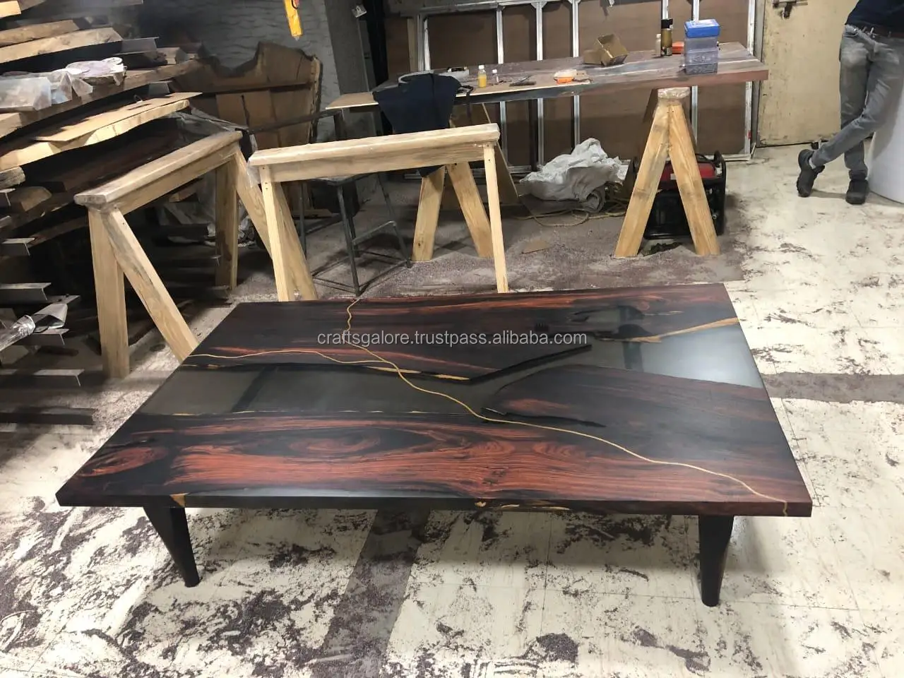 Artisan Epoxy Resin Handmade Dining Room Furniture for Elegant Spaces Epoxy home furniture and tables
