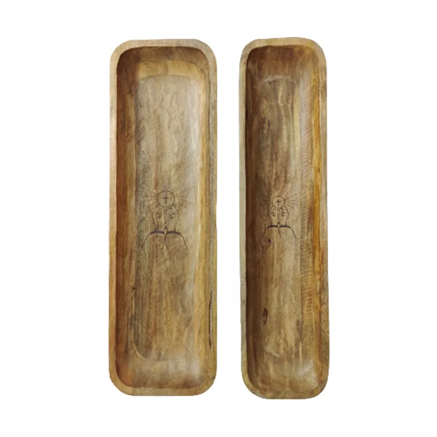 Home Decor Natural Brown XL Christian Cross engraved Rustic prayer Candle Dough Bowl Religious Gift Christmas Church Centerpiece