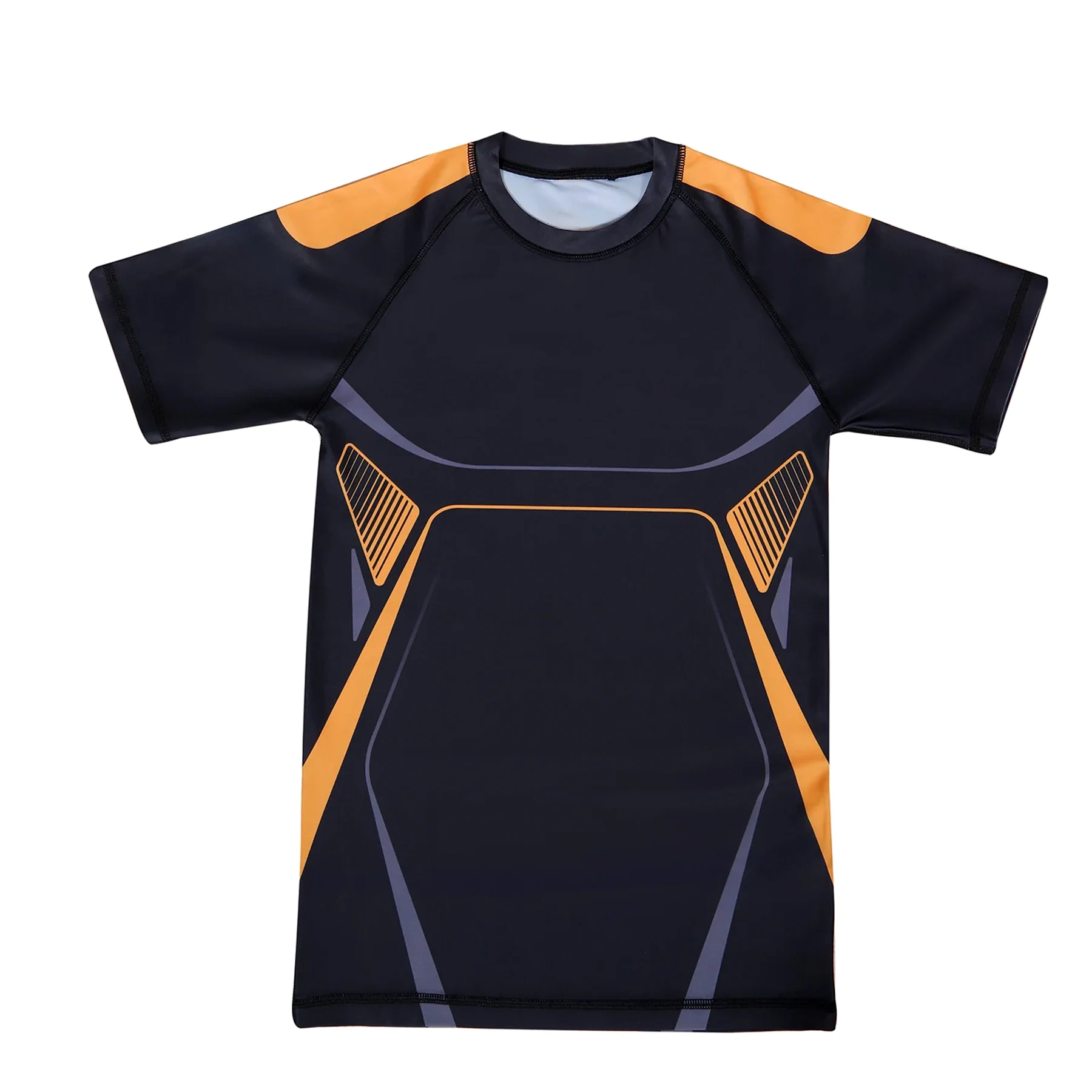Custom Logo Sublimated Rashguard Short Sleeve Surf, MMA BJJ unisex Compression Shirt Design Your Own