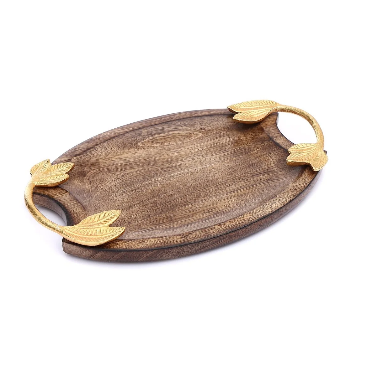 High Quality Serving Tray Wooden Customized Bread Fruit Salad Vegetable Serving Tray Use Home Hotel Restaurant and Office