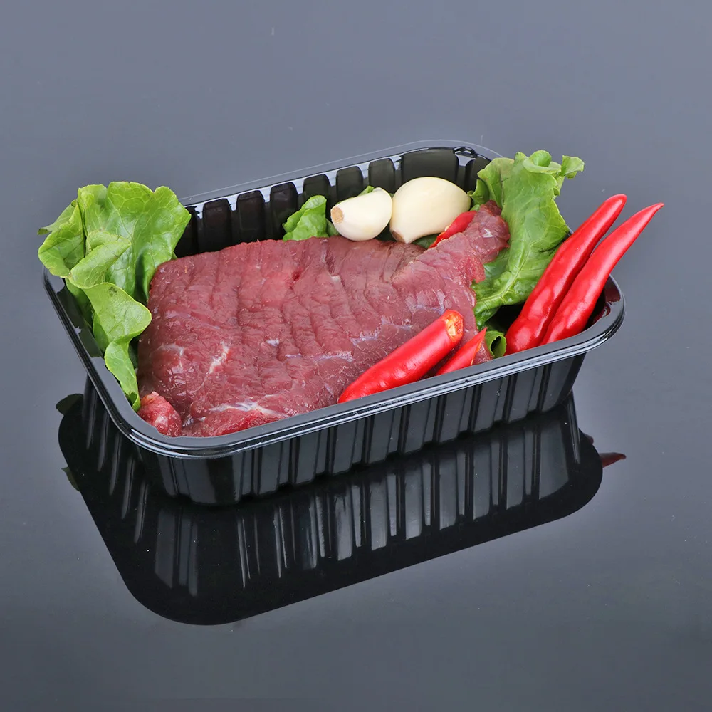 Absorbent Clear Plastic Meat Packing Tray For Supermarket Bandejas Desechables Meat Tray Packaging