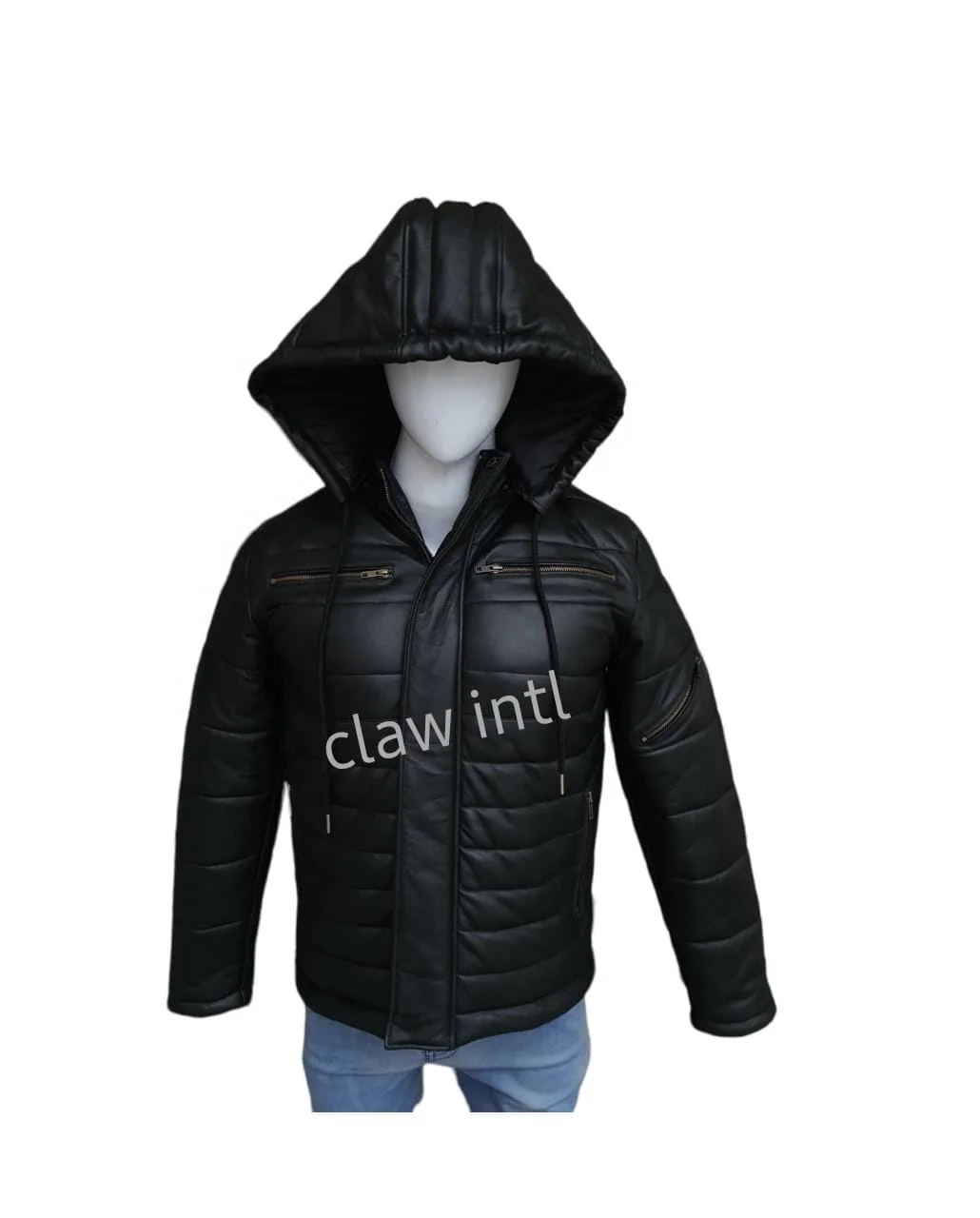 Wholesale High Quality Leather Puffer Jacket Ladies Quilted Winter jacket Outerwear For Women leather factory pakistan