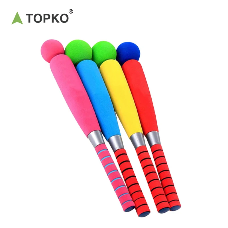 Высококачественная портативная бейсбольная бита TOPKO для детских занятий спортом на открытом воздухе легкая пластиковая детская