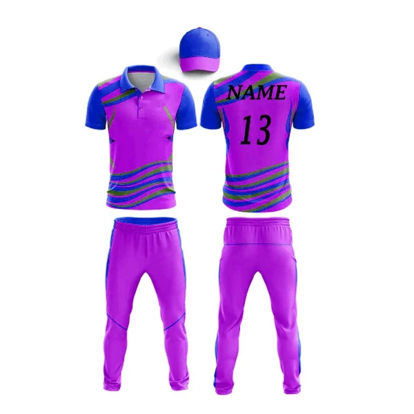 High Quality Micro-Fiber Digitally Sublimated Cricket Uniform Kit Customized Pattern Design Jersey and Trouser OEM