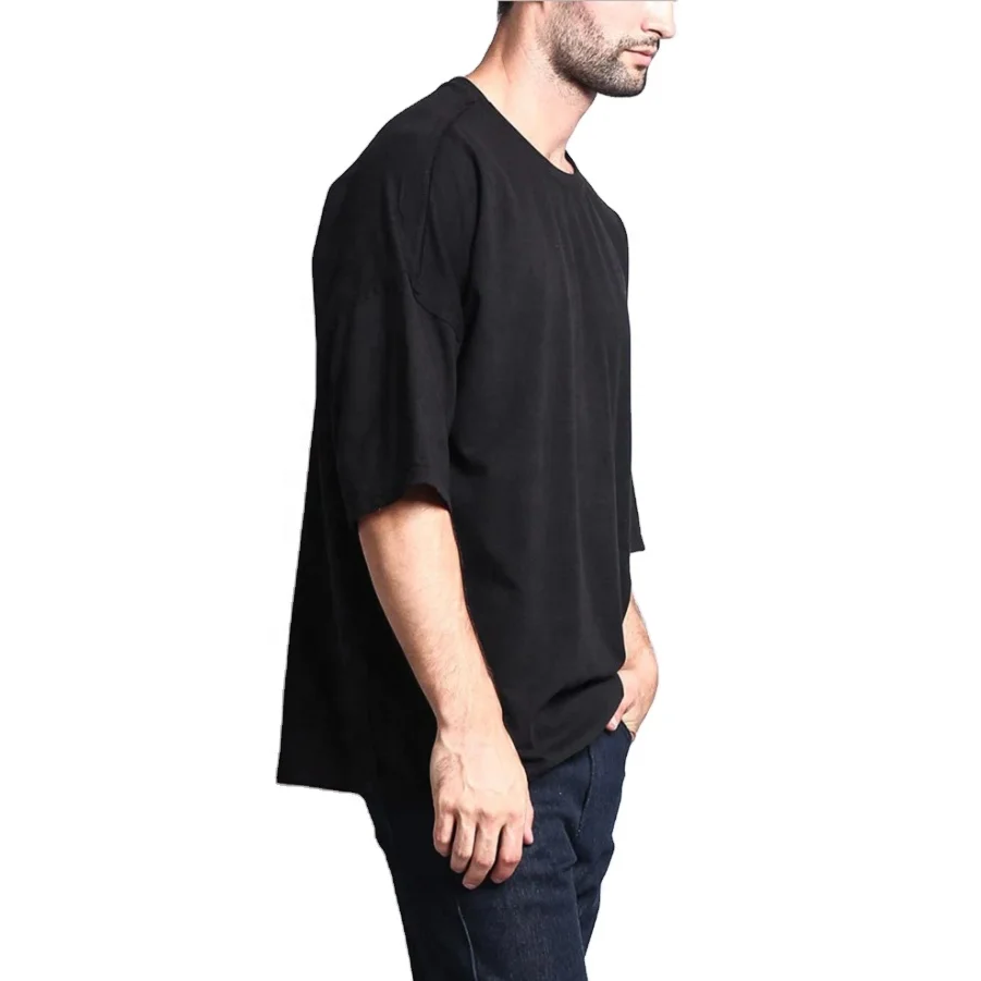 Over Size Thick Collar Heavyweight Blank T-Shirt Custom Cotton 200 GSM Plain Oversized T shirt Good quality and low price