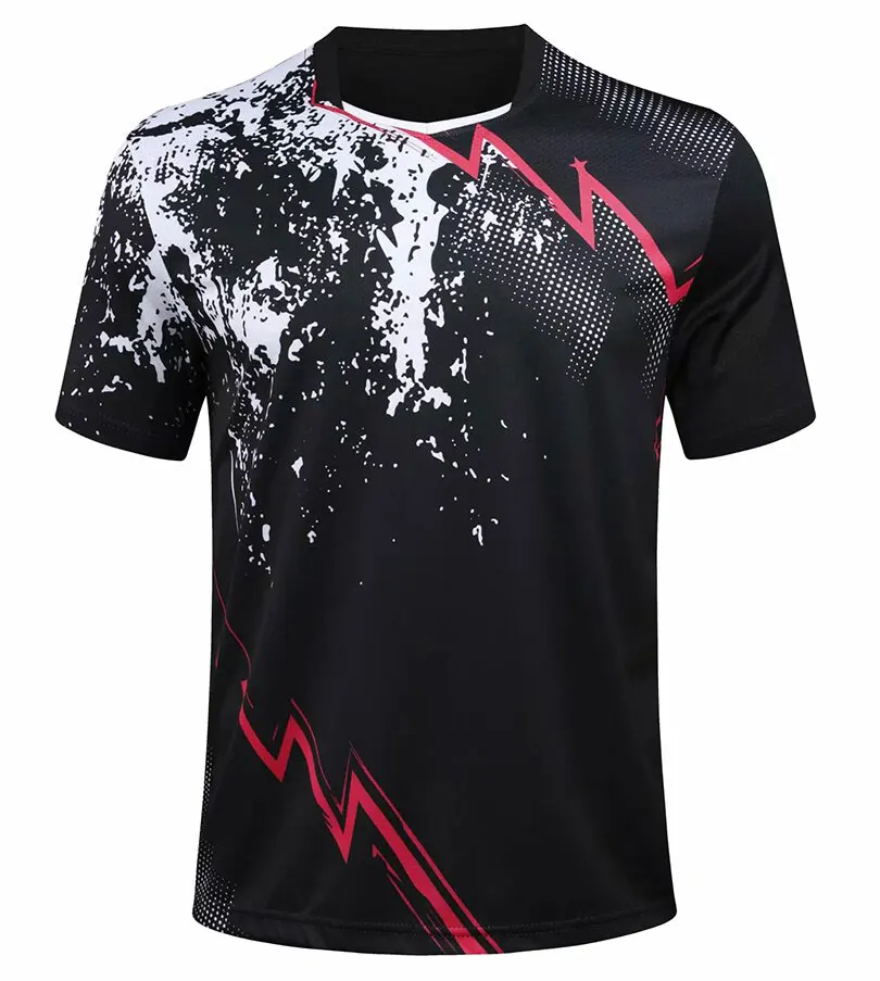 Tennis jersey short sleeve sublimated t shirts for men and women customized badminton shirt with your own designs