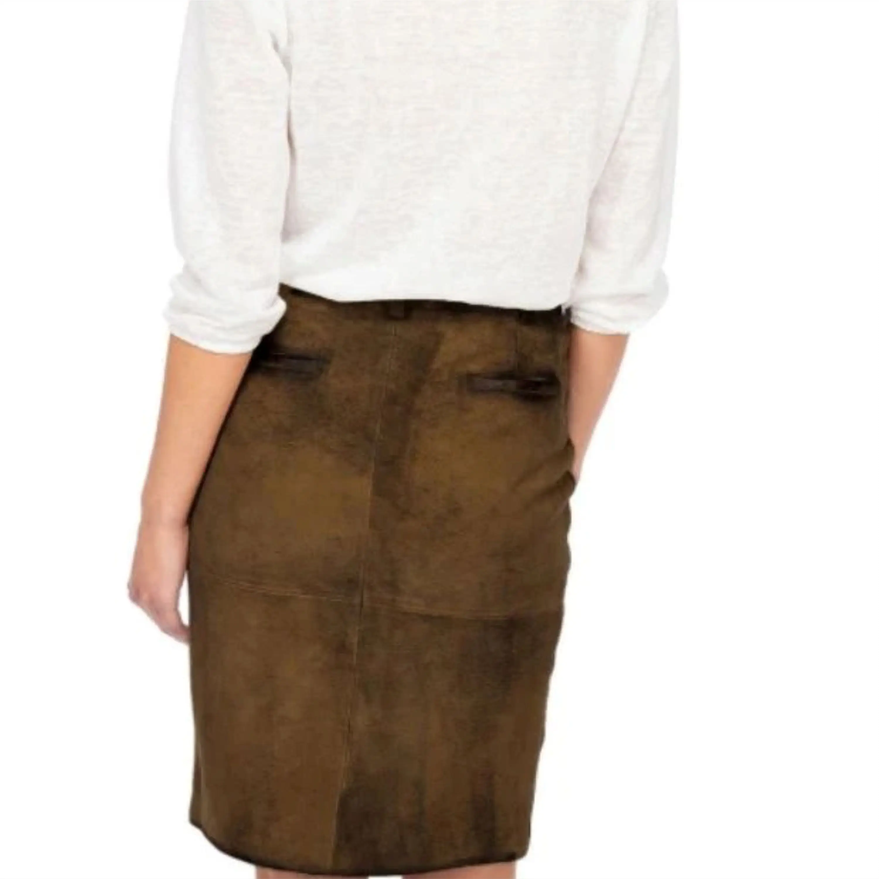 Traditional Bavarian Leather Skirt for Women  Customizable Oktoberfest Skirt with Embroidery for German Festivals and Events