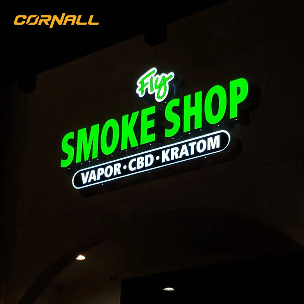 Manufacturer Custom Smoke Shop Led Sign Board Window Led Business Signage Electronic letter Signs