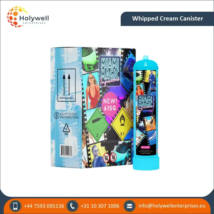 Most Demanded Kitchen and Catering Use Dessert Tool 580g (0.95L) Whipped Cream Charger Cylinder / Tanks for Bulk Buyers