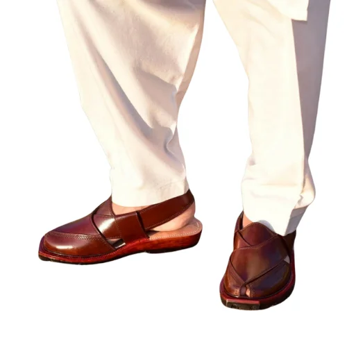 MENS LEATHER NORZI QUETTA & PESHAWERI CHAPPAL & KHERI BLACK MEHROON BROWN WHITE TRADITIONAL COLORS PUNJABI KHUSSA SHOES OEM ODM