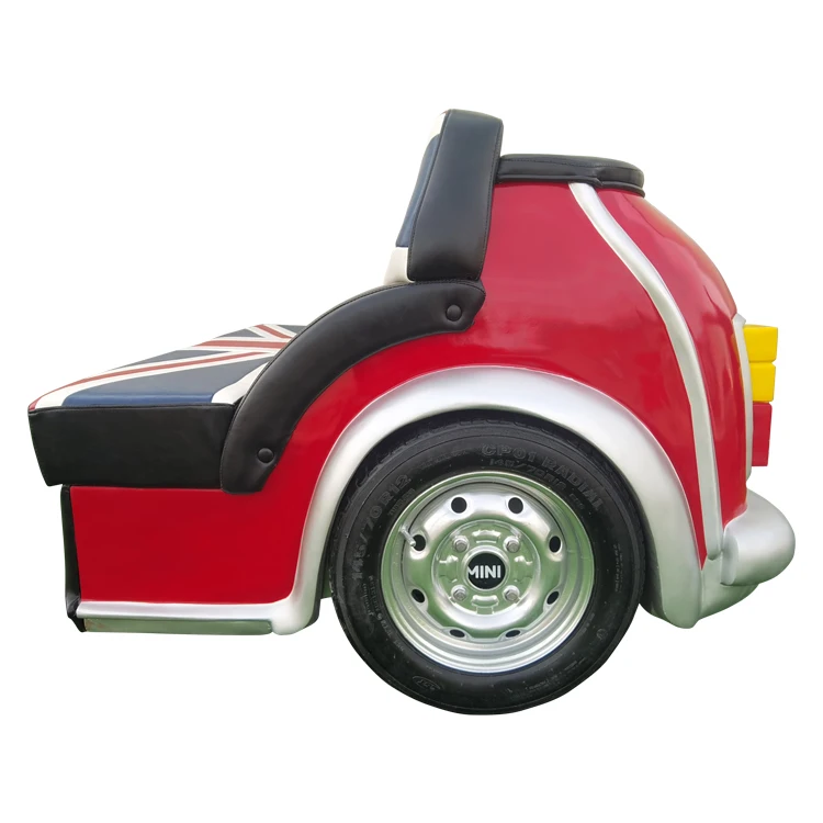 Vintage Automobile Design Retro Economy Car Variant Couch Booth Industrial Furniture Leather Car Seating Sofa