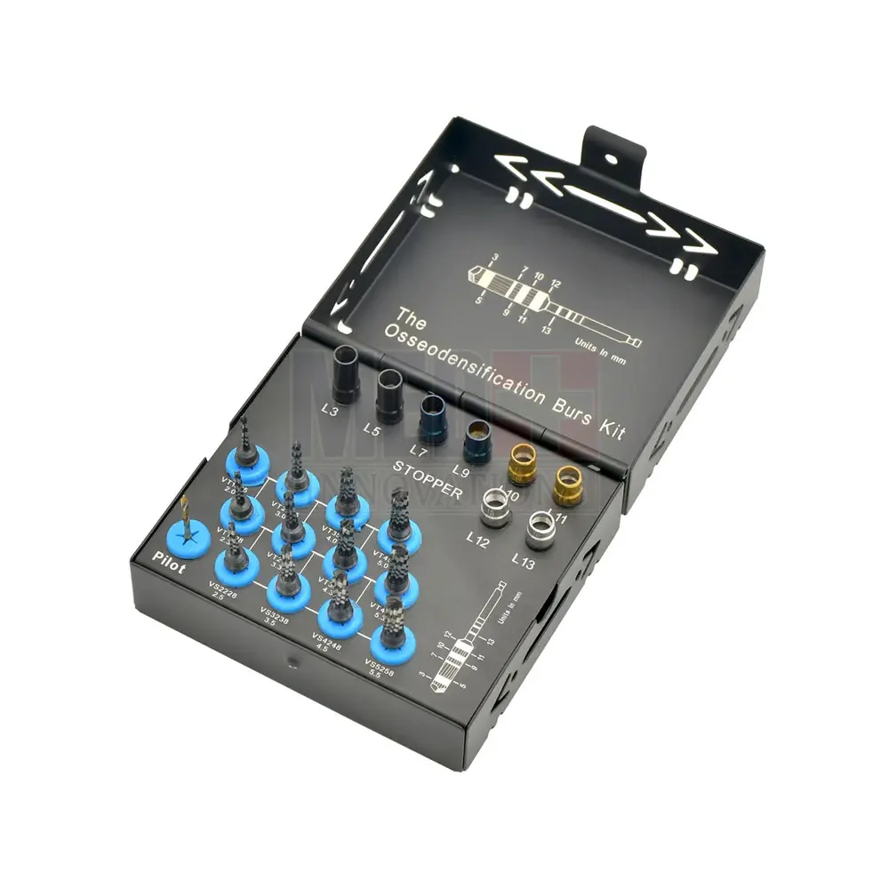 Dental Implant Tissue Punch Kit Gold 5pcs set Surgical Surgery Stainless Steel Bur Holder