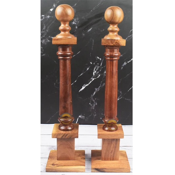 Luxury Wooden Masonic Column Masonic Regalia Free Mason Wood Columns Senior Warden and Junior Warden Emblems Sold as Pair AYAANS