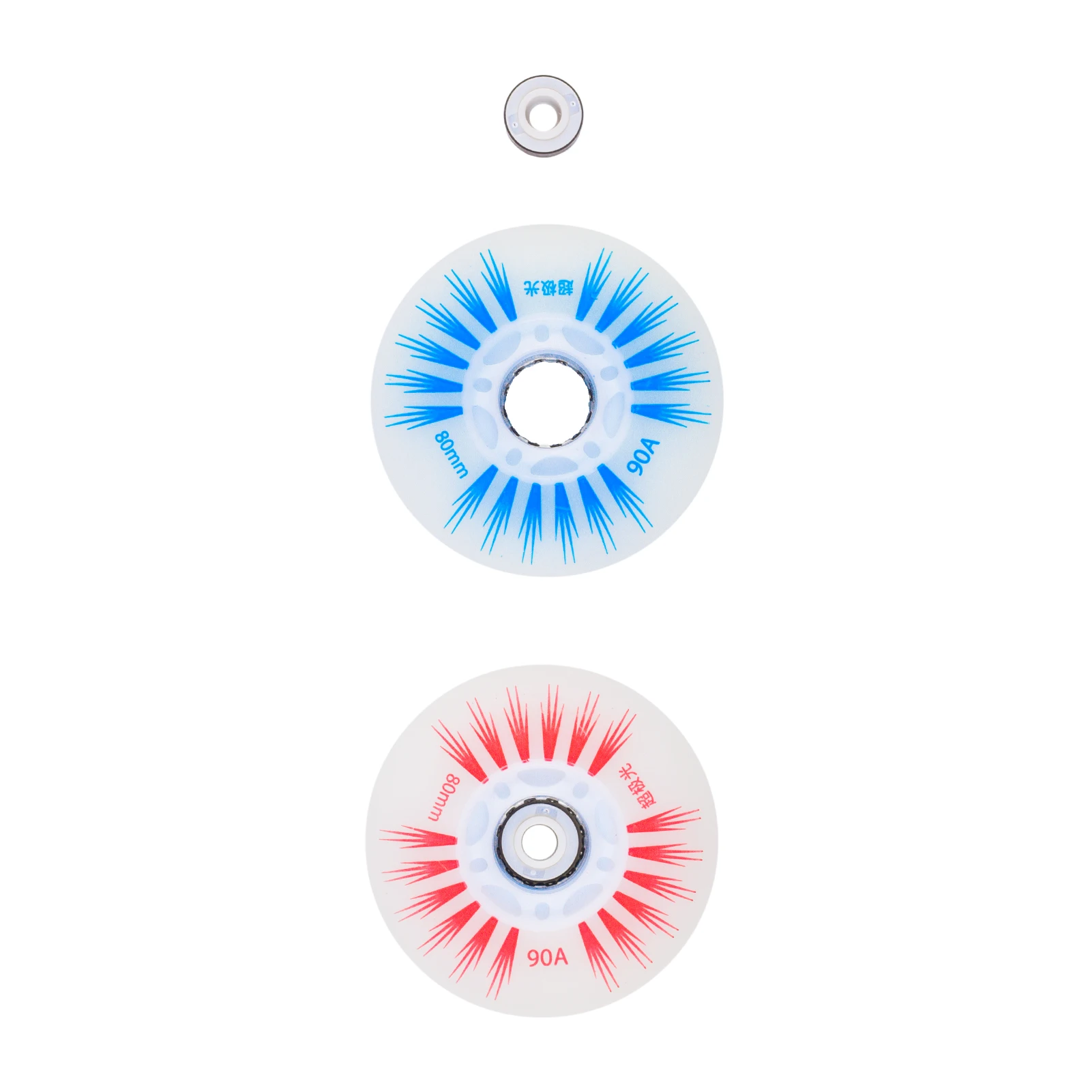 80*24Mm Wholesale 90A Hardness Customized Inline Quad Roller Skate Scooter Baby Swing Car Flashing Roller Pu Wheel