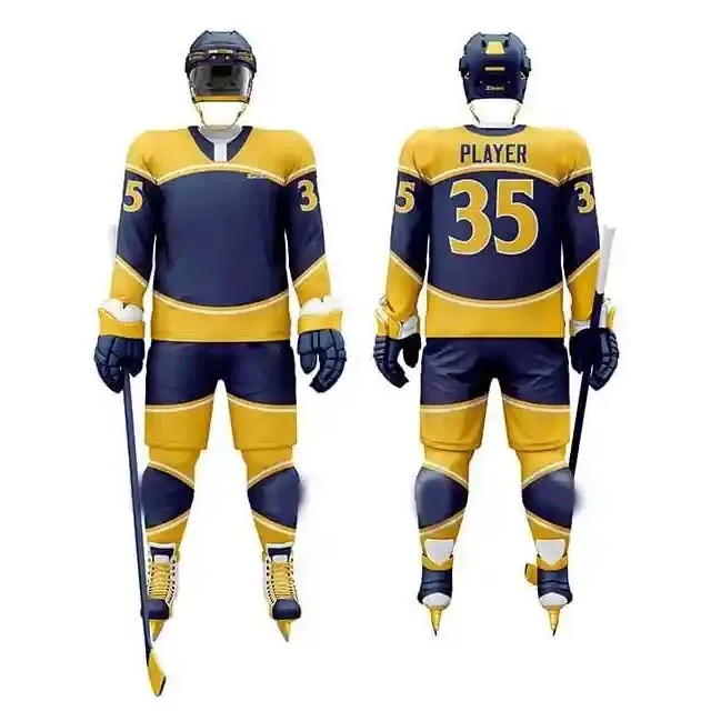 Premium Quality Factory Manufacture Ice Hockey Jersey And Pant Sets Wholesale Price Ice Hockey Uniform