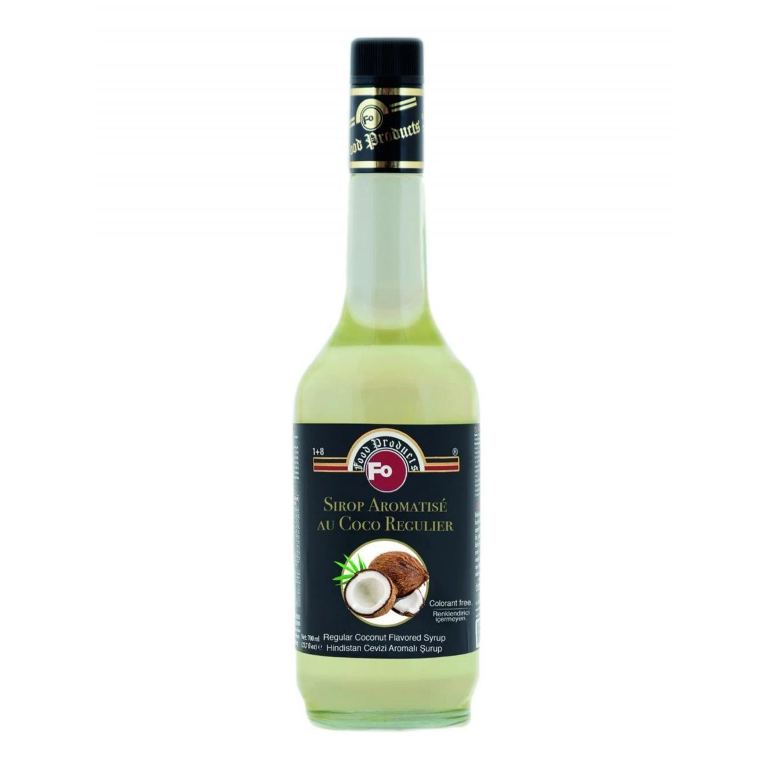 Fo Coco Regular Flavored Syrup 700ml Coconut Flavored Cocktail Syrup Wholesale for Hotel Restaurant Cafe Made in Turkey