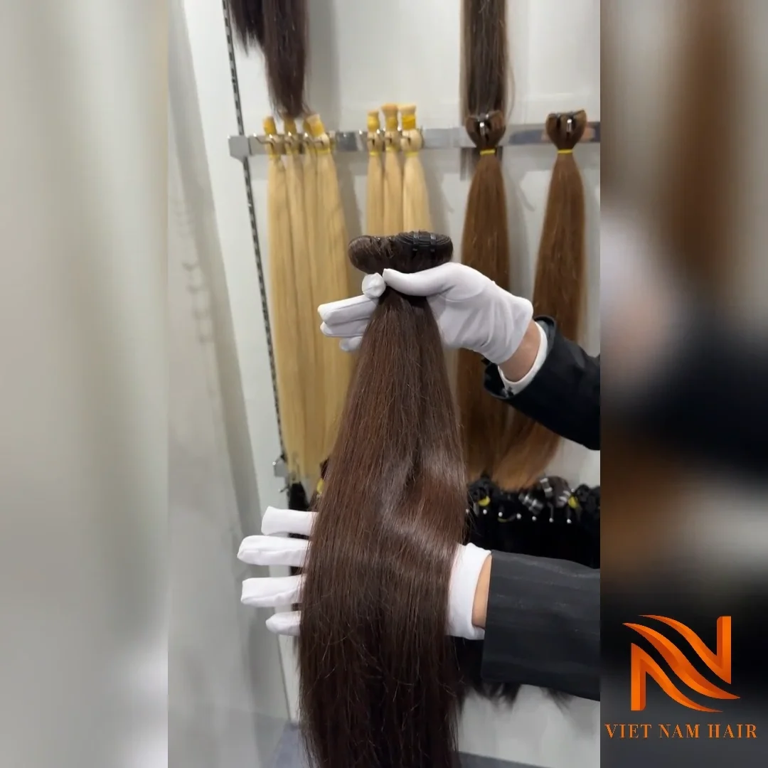 Premium Quality Chestnut Brown Best Price Wholesale Hair Extensions Remy Virgin Hair Real Human Hair Weft