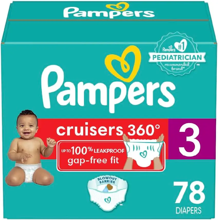 Pampers Cruisers Active Fit Diapers, Size 3, 140 Count
