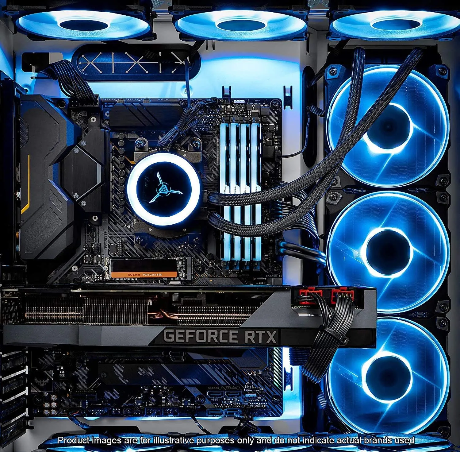 Игровой ПК Skytech Prism II, настольный компьютер-AMD 9 3900X 3,8 ГГц, RTX 3090 24 ГБ, 32 ГБ 3600 МГц RGB памяти, 1 ТБ G4 SSD