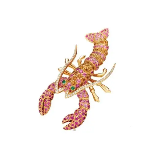 animal baroque pearl brooch for women Lobster shape brooch jewelry