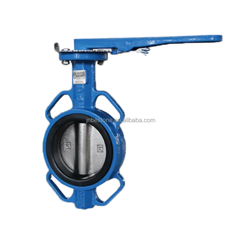 Made in China hot sale Hard metal or Rubber Lined Disc Two Shaft Wafer Butterfly Valve