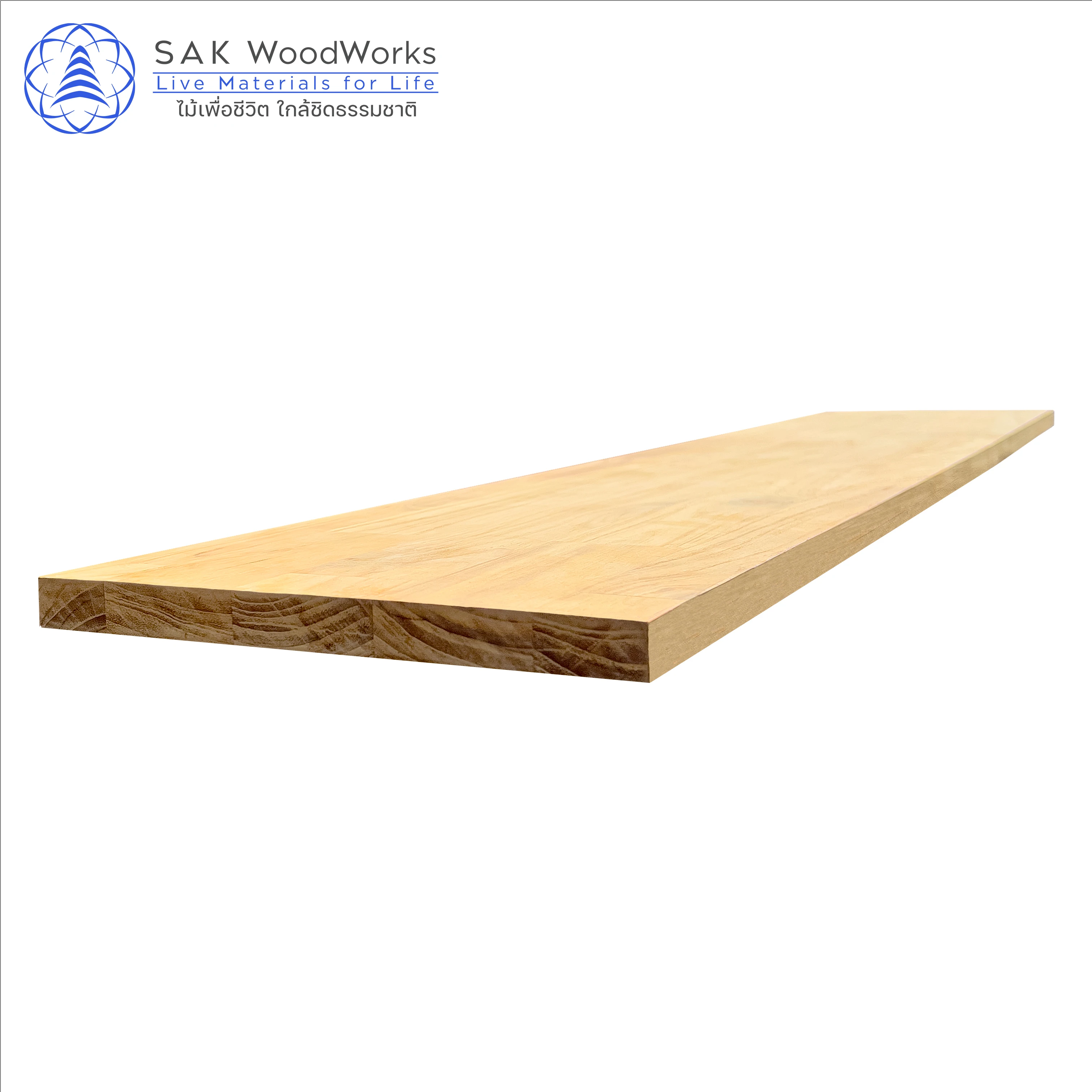 Thai Teak Finger-Jointed Stairs Risers (Finished) by SAK WoodWorks Stair Treads with FSC Certified 16 x 200 x 1000-1500 mm.