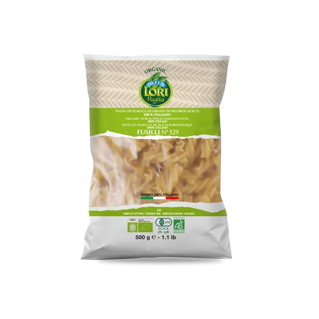 Высококачественная итальянская паста fusilli organic для розничной продажи 500