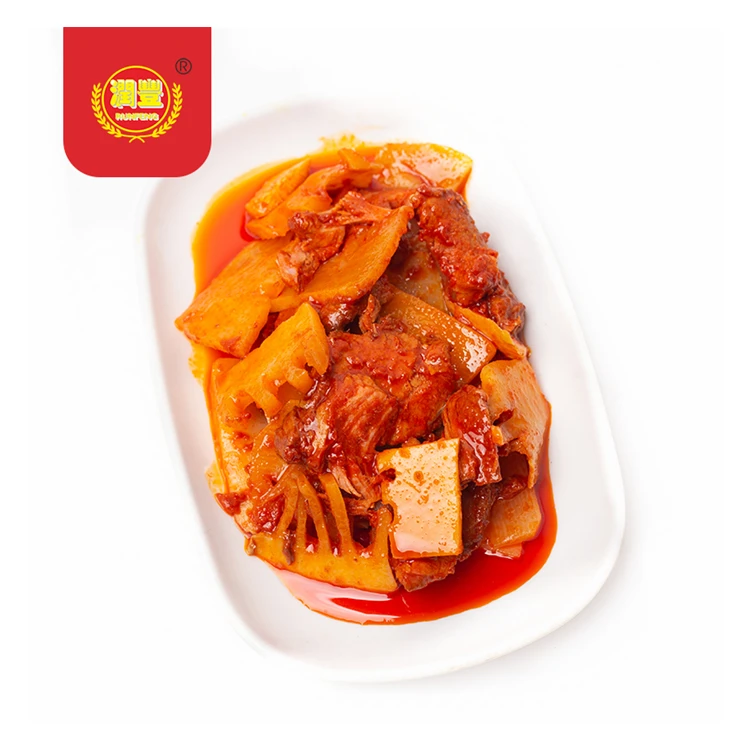 Pork twice-cooked pork canned Sliced pork with bamboo shoots canned food198g