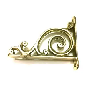 Brass Decorative Flower Shelf Brackets Hardware Brackets Self Support Bracket Indoor Outdoor Use For Home House Made in INDIA