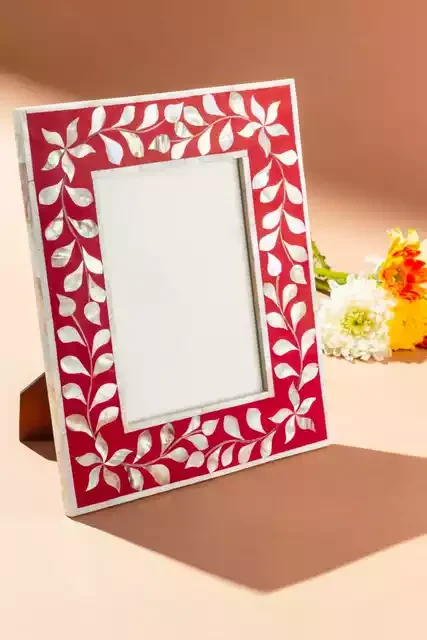 Bone Inlay Photo Frame Fancy Design Photo Frame for Home Decor Wall and Living Room Photo Picture Frames for Hot Sale Product