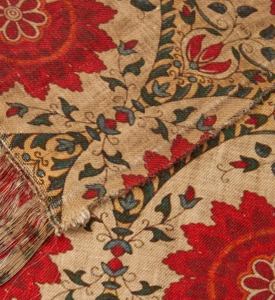 Medium Weight Coffee Dyed Cotton Linen Printed Fabric Roll Popular for Tablecloth Dress Curtain Sofa Garment