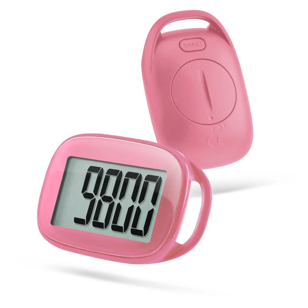 3D Large Display Simple Step Counter Pedometer Walking Running 3D Sensor Pedometer with Lanyard