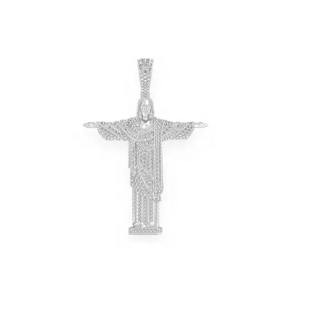 2022 New Hip Hop Jesus Christ The Redeemer Pendant Religious Christianity Hip Hop Jesus Pendant For Men And Women