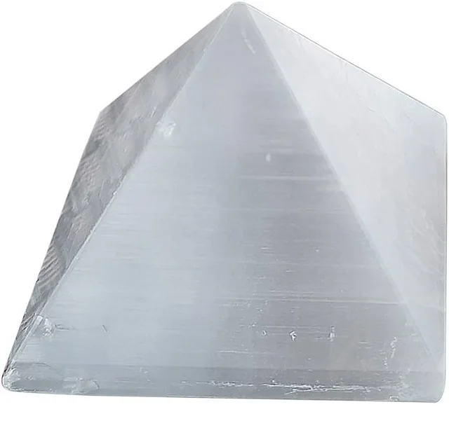 Beautiful Selenite Agate Pyramid Wholesale High Polished Natural Gemstone Crystal Pyramid Healing Pyramids For Decoration